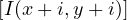 [I(x + i,y + i)]